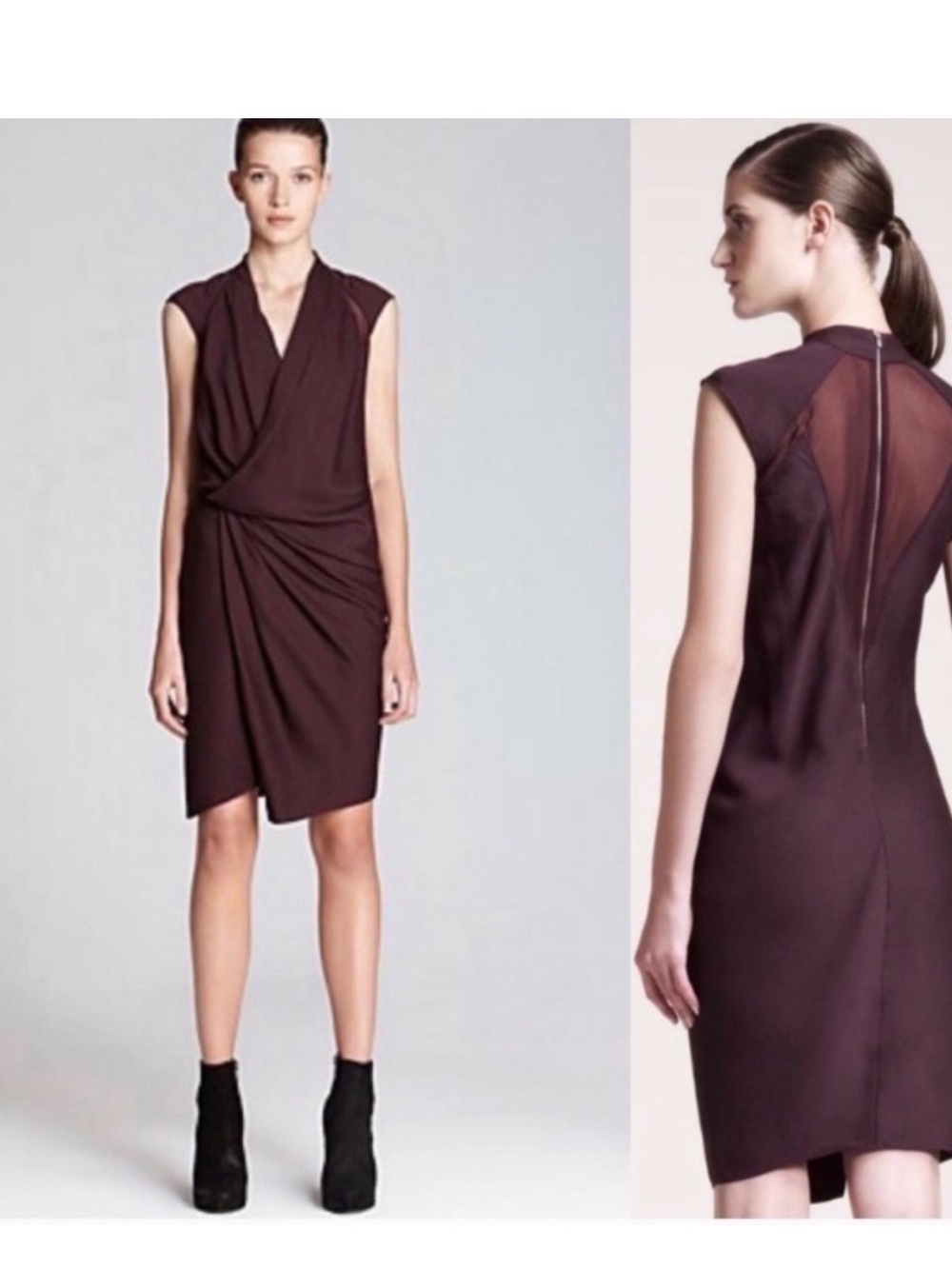 Helmut Lang Plum Dress NWT